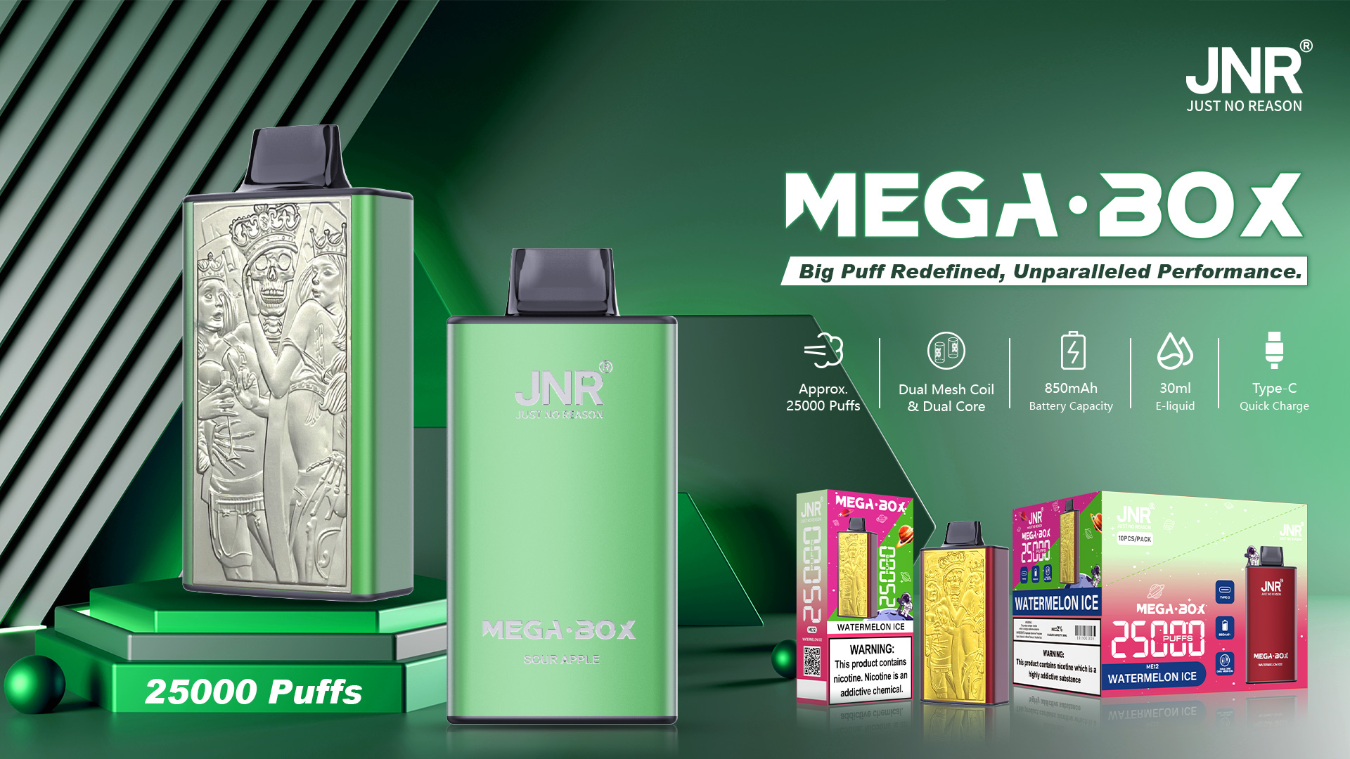 JNR Mega Box 25000 puffs