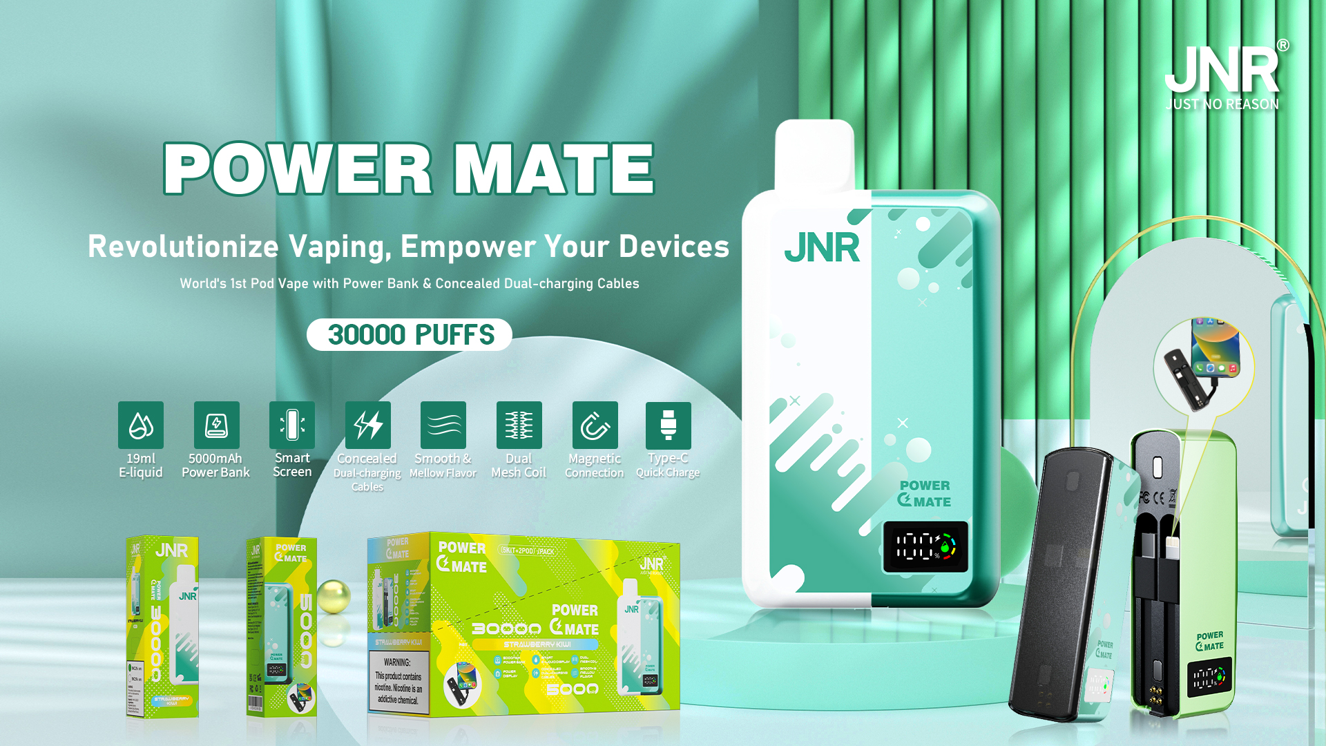 JNR POWER MATE 30000 Puffs