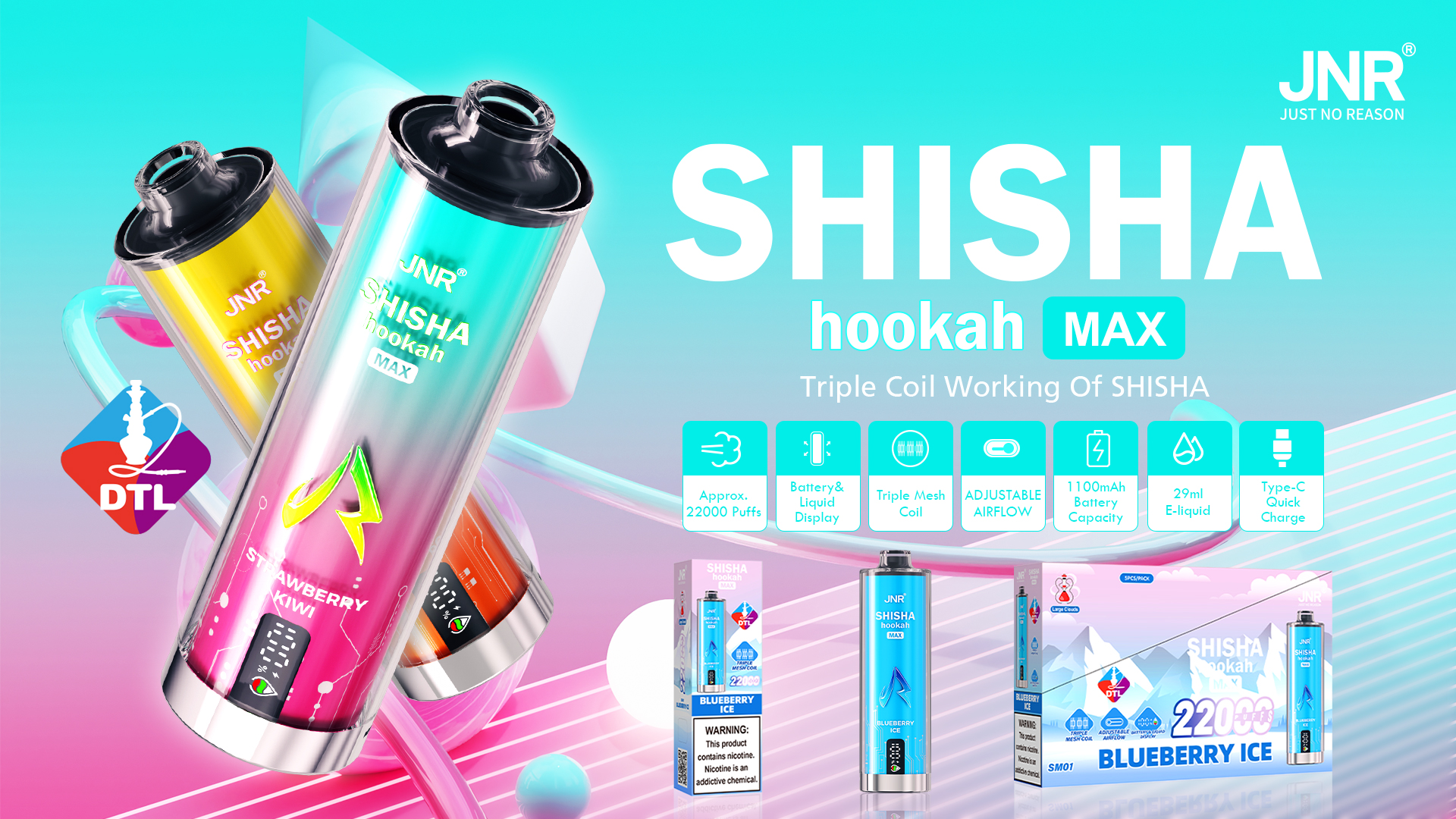JNR SHISHA MAX 22000 Puffs