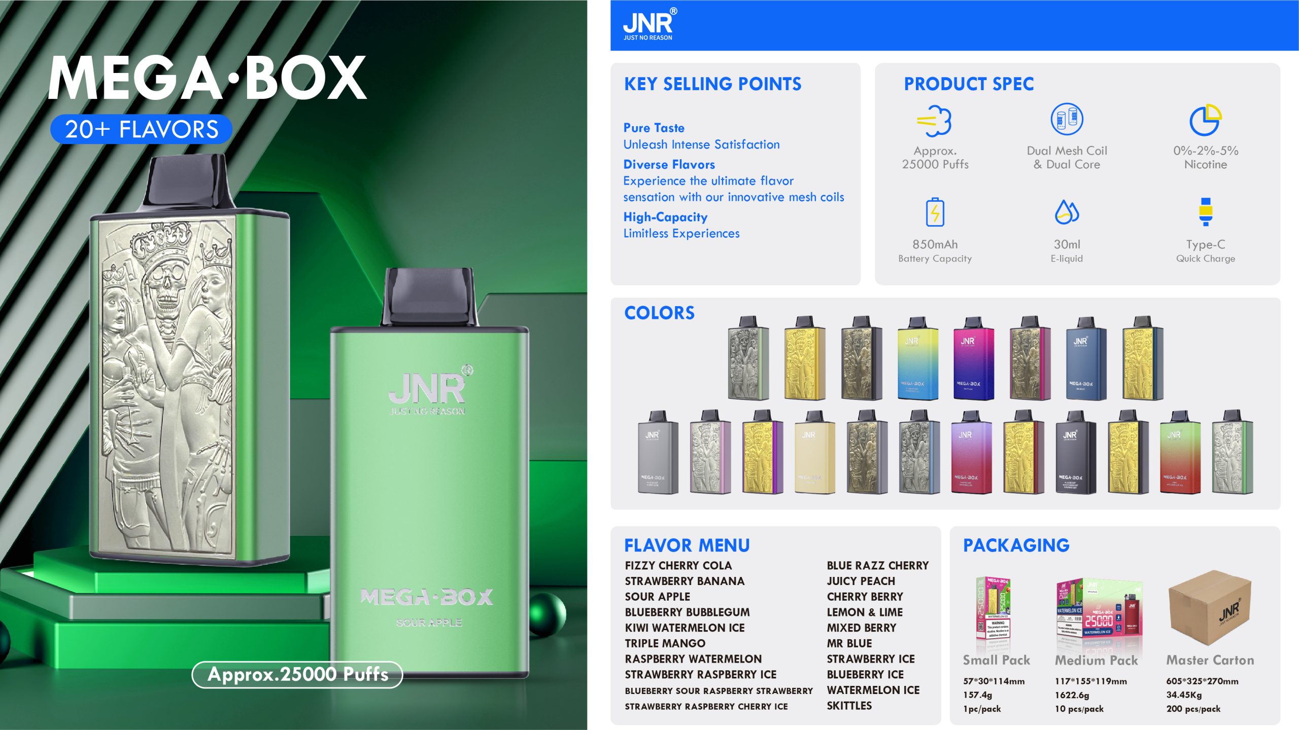 JNR Mega Box 25000 puffs